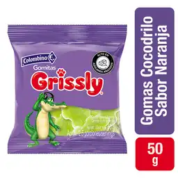 Colombina Gomitas Grissly Cocodrilo Sabor Naranja 50g