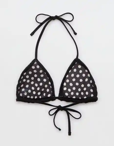 Top de Bikini Aerie Negro Talla: SMALL 5786073 American Eagle