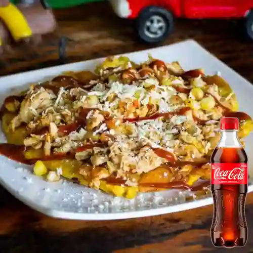 Combo Patacón Mixto + Coca-cola Sabor Original 400ml.