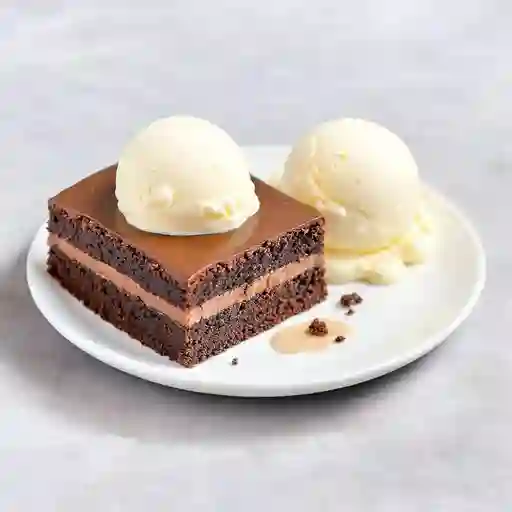 Brownie Con Helado