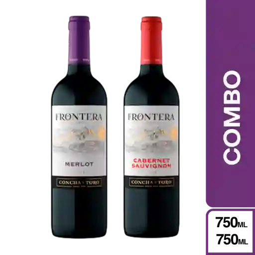 Combo Frontera Vino Cabernet Sauvignon + Frontera Merlot Chile