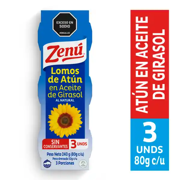 Zenú Lomos de Atún en Aceite de Girasol
