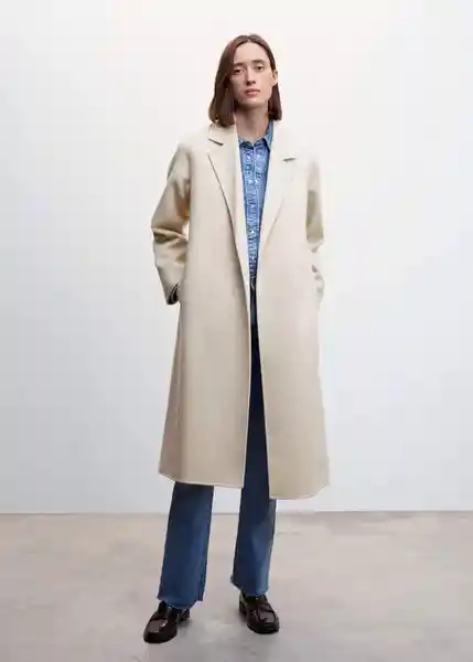 Abrigo Batin Crudo Talla 24 Mujer Mango