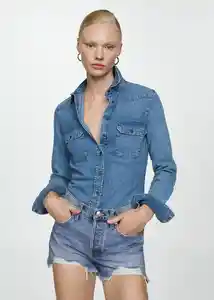 Short Nicola Tejano Medio Talla 44 Mujer Mango
