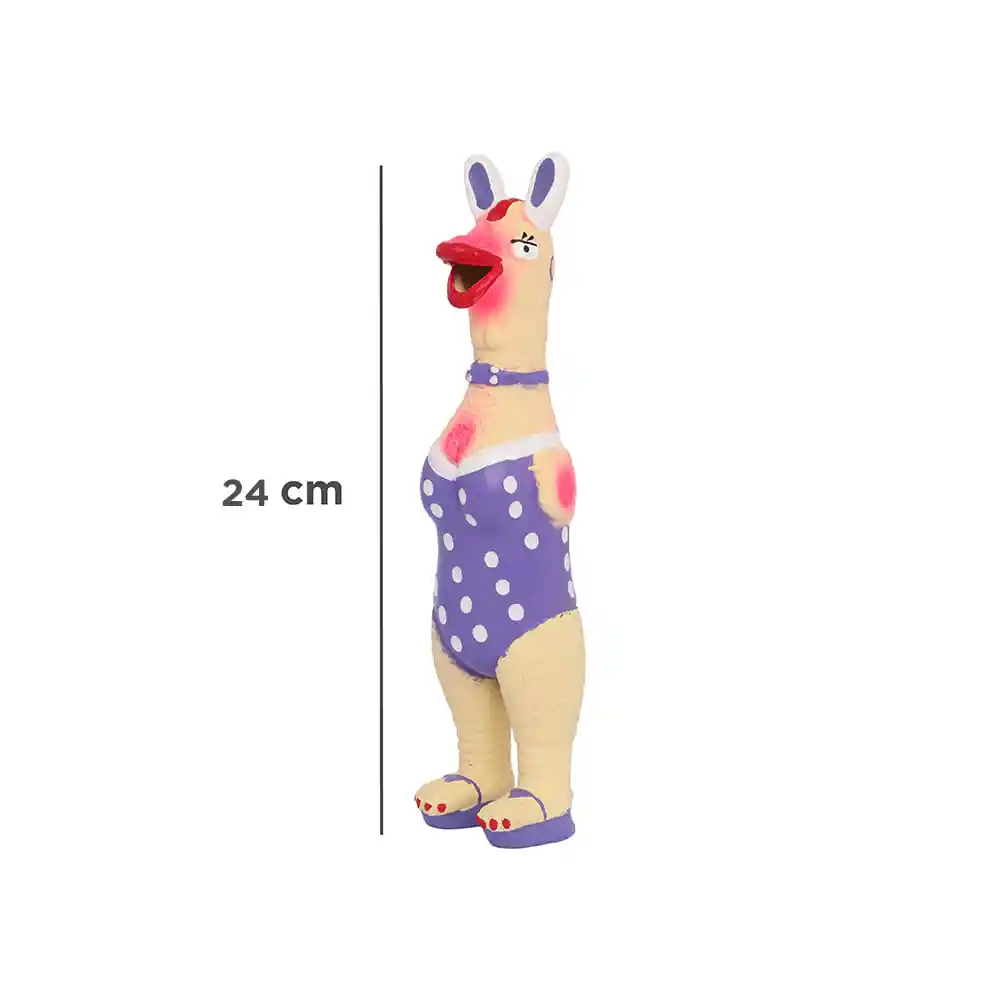Miniso Juguete de Látex Para Mascota Bikini Chicken