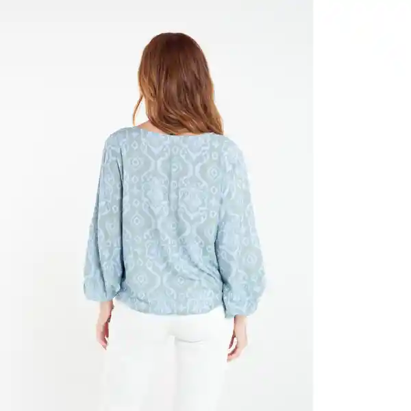  Camisa Petra Mujer Verde Escarchado Claro Talla L Naf-Naf 