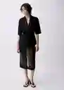 Blazer Americana Argelia Negro Talla S Mujer Mango