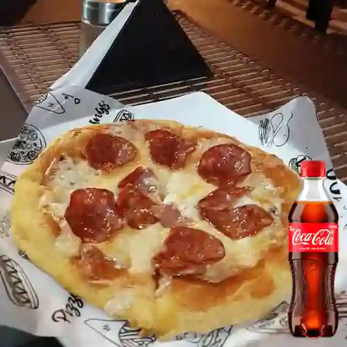 Combo Pizza Clásica Peperoni +Cocacola Orig 400ml