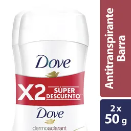 Desodorante Barra Dove Dermo Aclarant Bipack 50G
