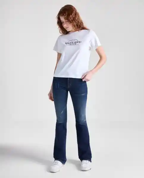 Camiseta Mujer Blanco Talla M 609G090_BLA110601 Americanino