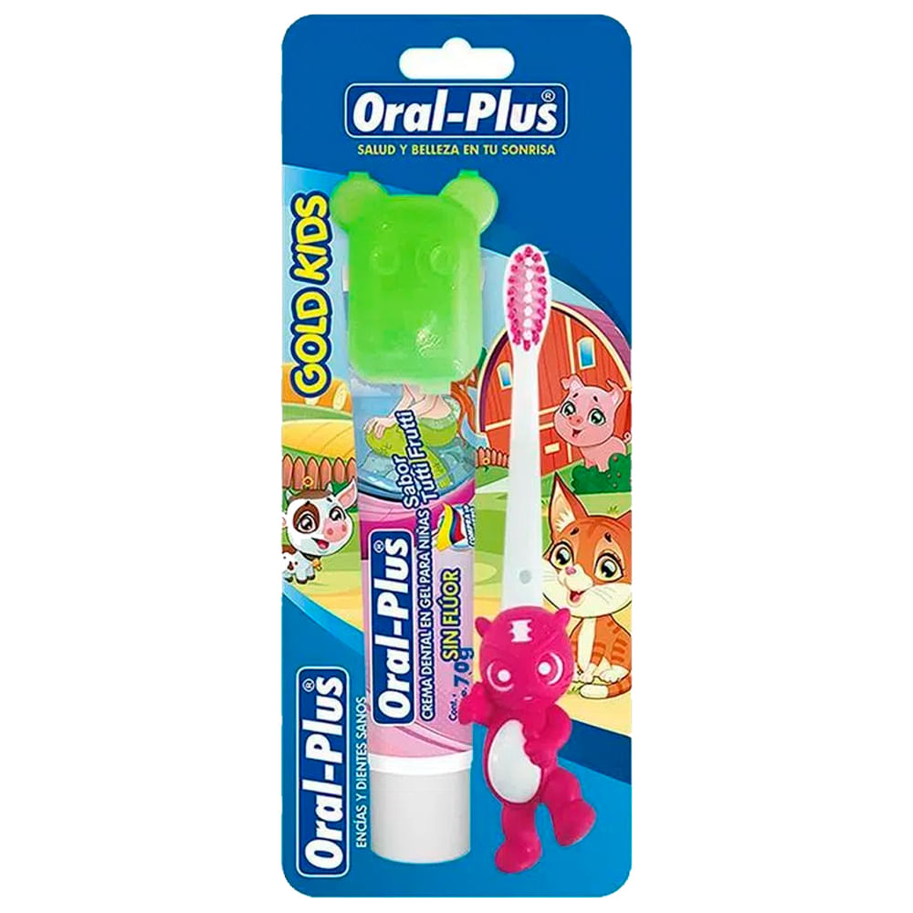 Oral Plus Cepillo Dentalgold + Crema Dental X70 G Nina