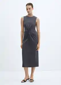 Vestido Fertina Gris Talla XS Mujer Mango
