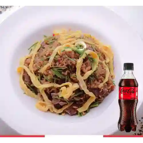 Combo Chaufa de Res + Coca Cola Sin Azúcar 400 ml