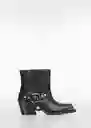 Botines Peter Negro Talla 42 Mujer Mango