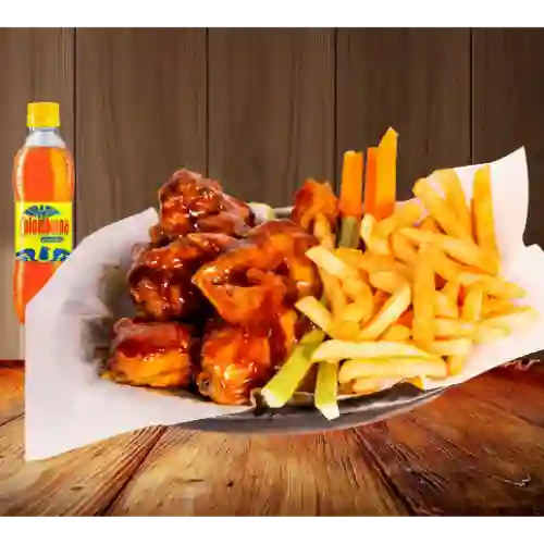 Alitas X 10 Piezas ( Salsa Bbq , Miel Mo