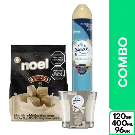 Combo Mamá Noel Baileys+Glade Paraiso Azul + Abrazos de Vainilla