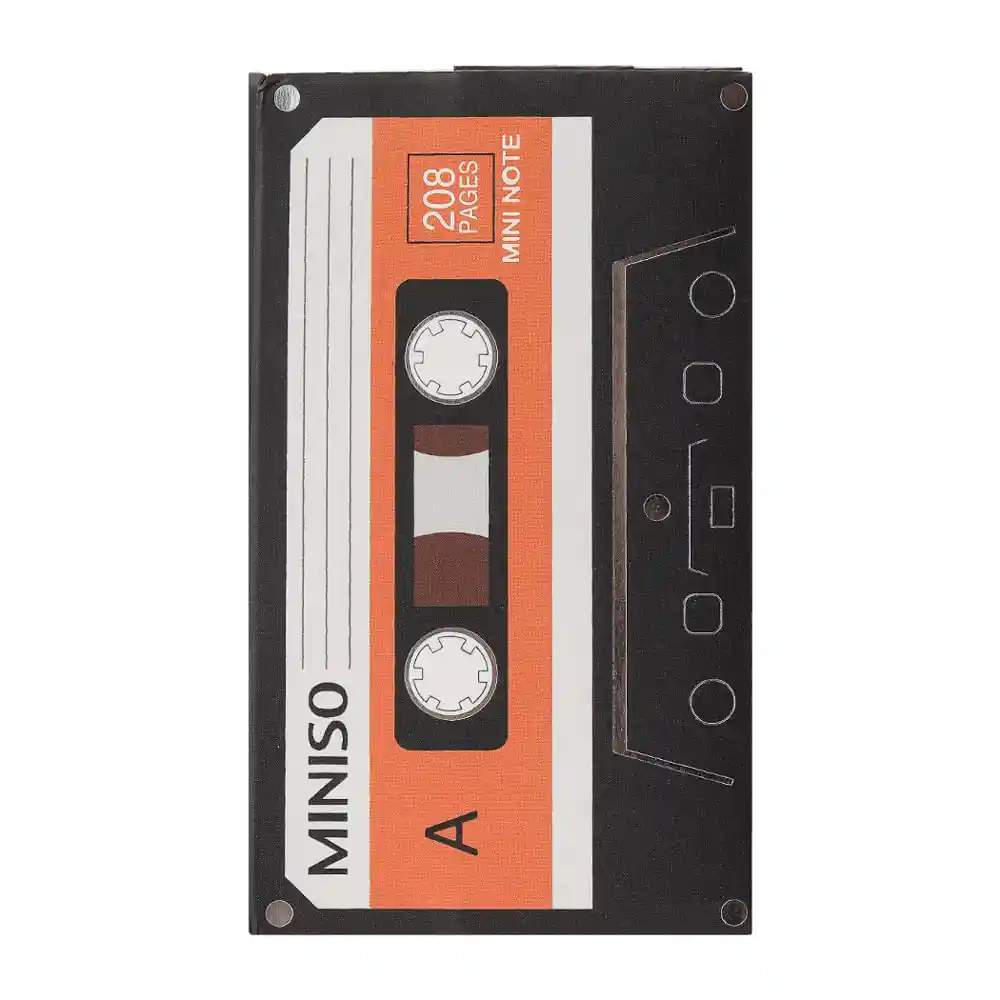 Miniso Libreta Con Diseño de Cassette 104 Hojas Negro B