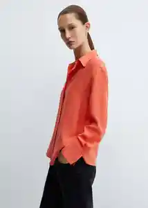 Camisa Lima Coral Talla M Mujer Mango
