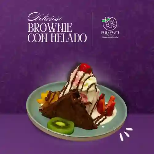 Brownie con Helado