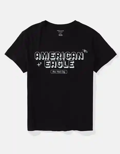 Camiseta Mujer Negro Talla X-Small American Eagle 03009514