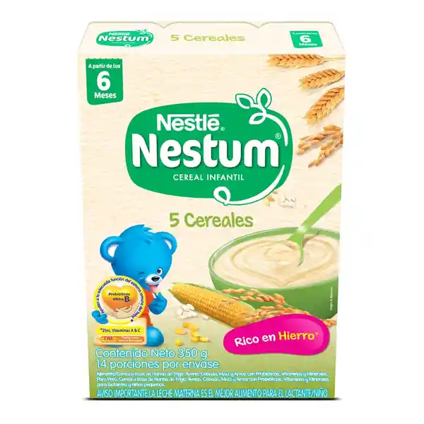 Cereal infantil NESTUM 5 Cereales x 350g