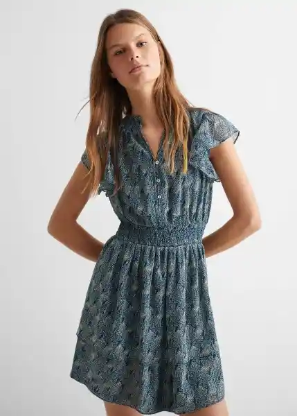 Vestido Positano Navy Talla 22 Niñas Mango