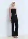 Pantalón Opalo Negro Talla M Mujer Mango