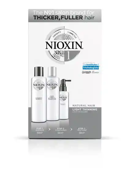 Nioxin Kit Shampoo + Acondicionador + Tratamiento Sys1