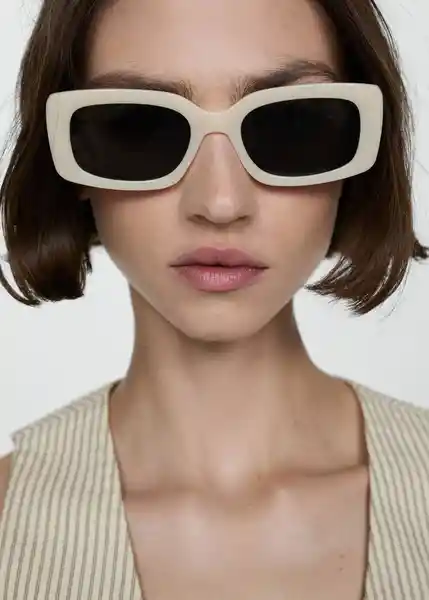 Chaleco Celia Crudo Talla M Mujer Mango