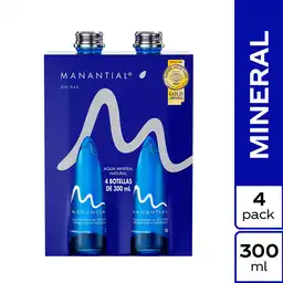 Manantial Agua Mineral Natural Sin Gas 300 mL