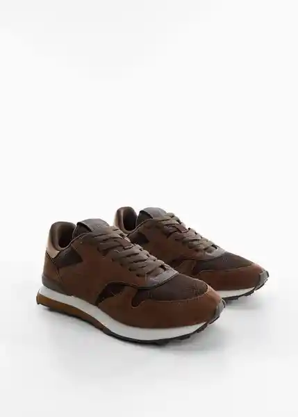 Tenis Deportivos Maratón Marrón Talla 44 Hombre Mango