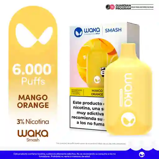 WAKA SMASH Vape Mango Orange-3% 6000 puff