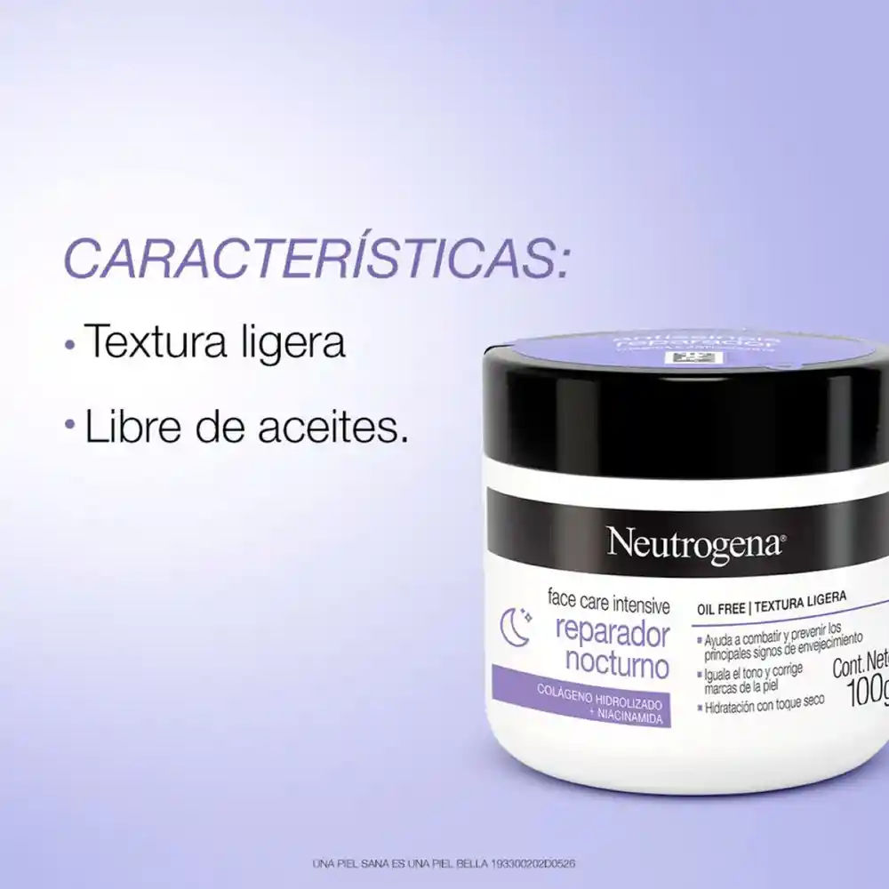 Crema Hidratante Facial Reparador Nocturno Neutrogena Face Care Intensive Colageno 100g