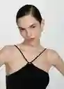 Top Angelina Negro Talla S Mujer Mango