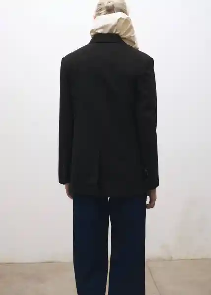 Blazer Americana Iris Negro Talla S Mujer Mango