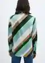 Camisa Verde Crudo Talla XS Mujer Mango