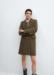 Abrigo Dali Khaki Talla 24 Mujer Mango