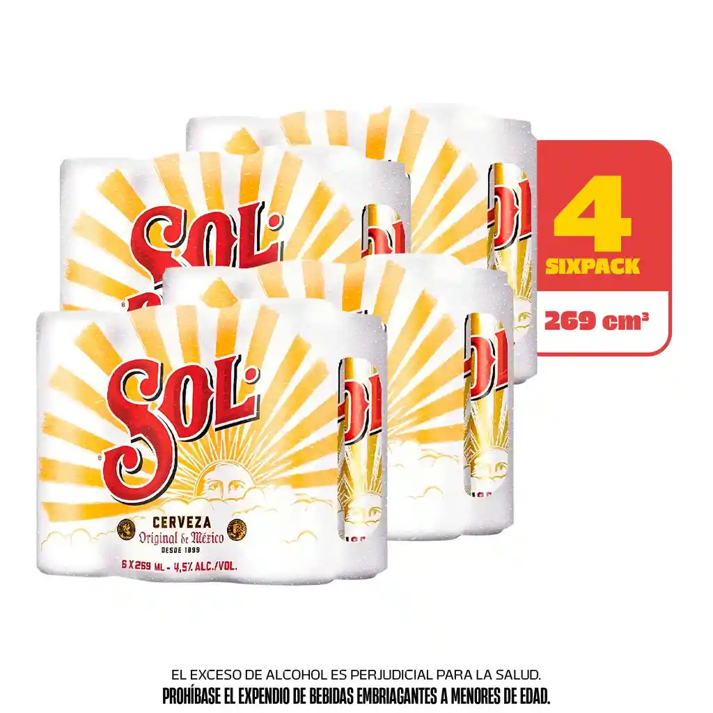 Sol Cerveza en Lata por 24 Unidades