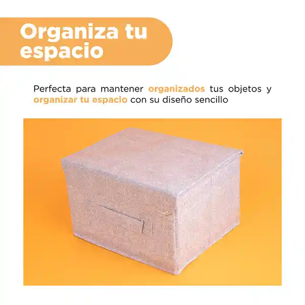 Caja de Almacenamiento de Tela Con Tapa Gris Miniso