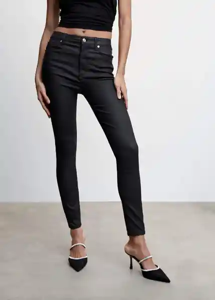 Pantalón Jean Anne Negro Talla 34 Mujer Mango