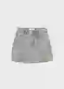 Falda Soho Tejano Gris Talla 13 Niña Mango