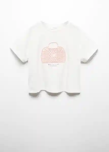 Camiseta Cesta Off-White Talla 14 Niña Mango