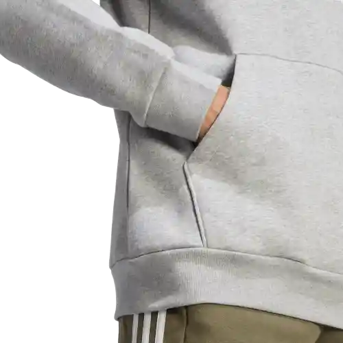 Adidas Buzo Hoodie Bl Fl de Tenis Lifestyle Hombre Gris Talla 10