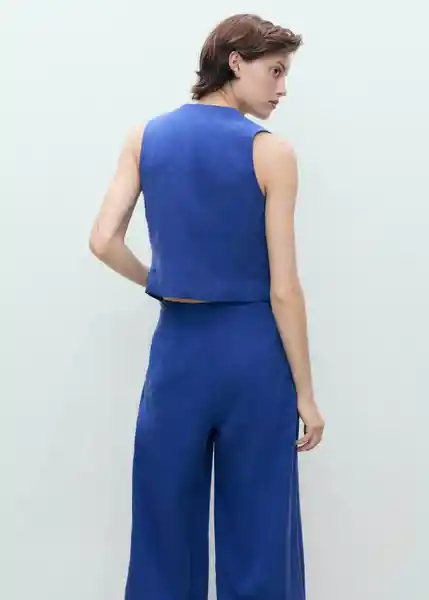 Chaleco Bonnie Azul Talla S Mujer Mango