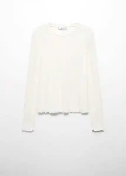 Camiseta Jasper Blanco Talla 18 Mujer Mango