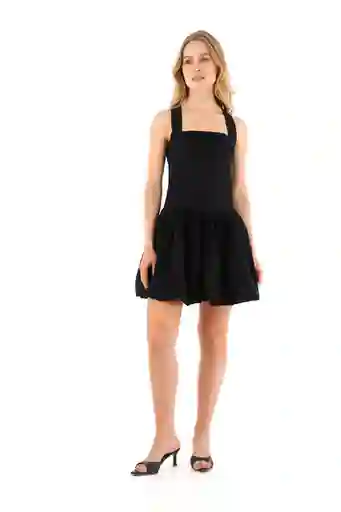 Vestido Corto Miuccia Negro Talla XS Mercedes Campuzano
