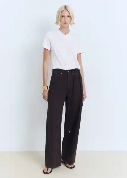 Camiseta Ritapi Blanco Talla M Mujer Mango