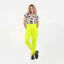 Pantalón Tiro Alto Bota Recta Verde Talla 10 - 536523