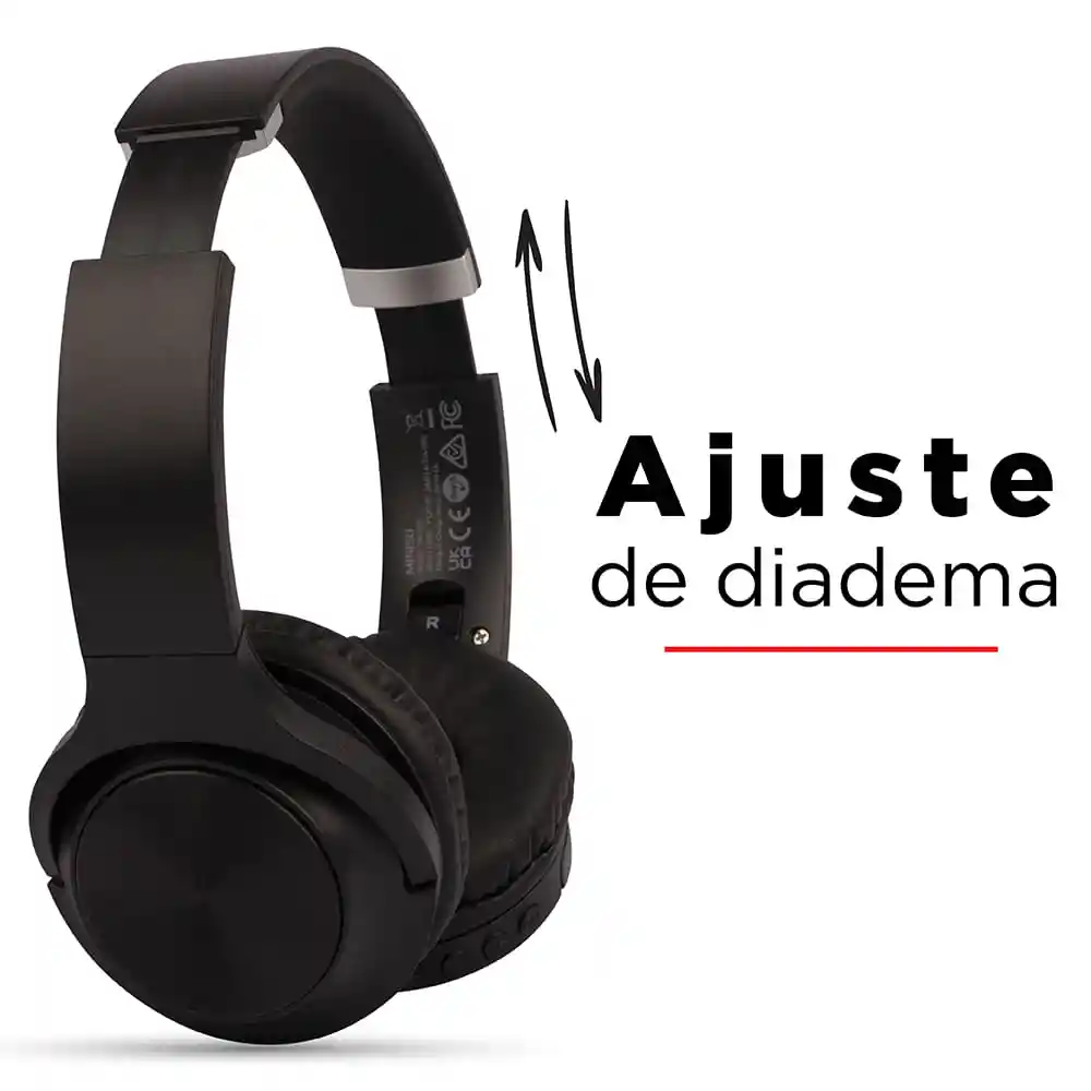 Miniso Audífonos de Diadema Inalámbrico Patterned Negro Modelo Tm-053