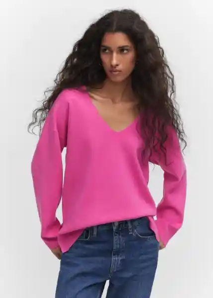 Jersey Tortugav Fucsia Talla 24 Mujer Mango